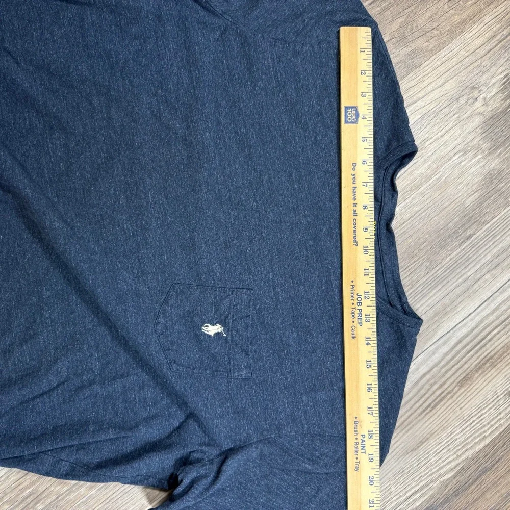 Polo Ralph Lauren Mens XL Navy Blue‎ Heather Pocket T-Shirt Cotton Pony Logo
